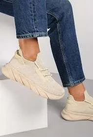 Beige sneakers voor dames