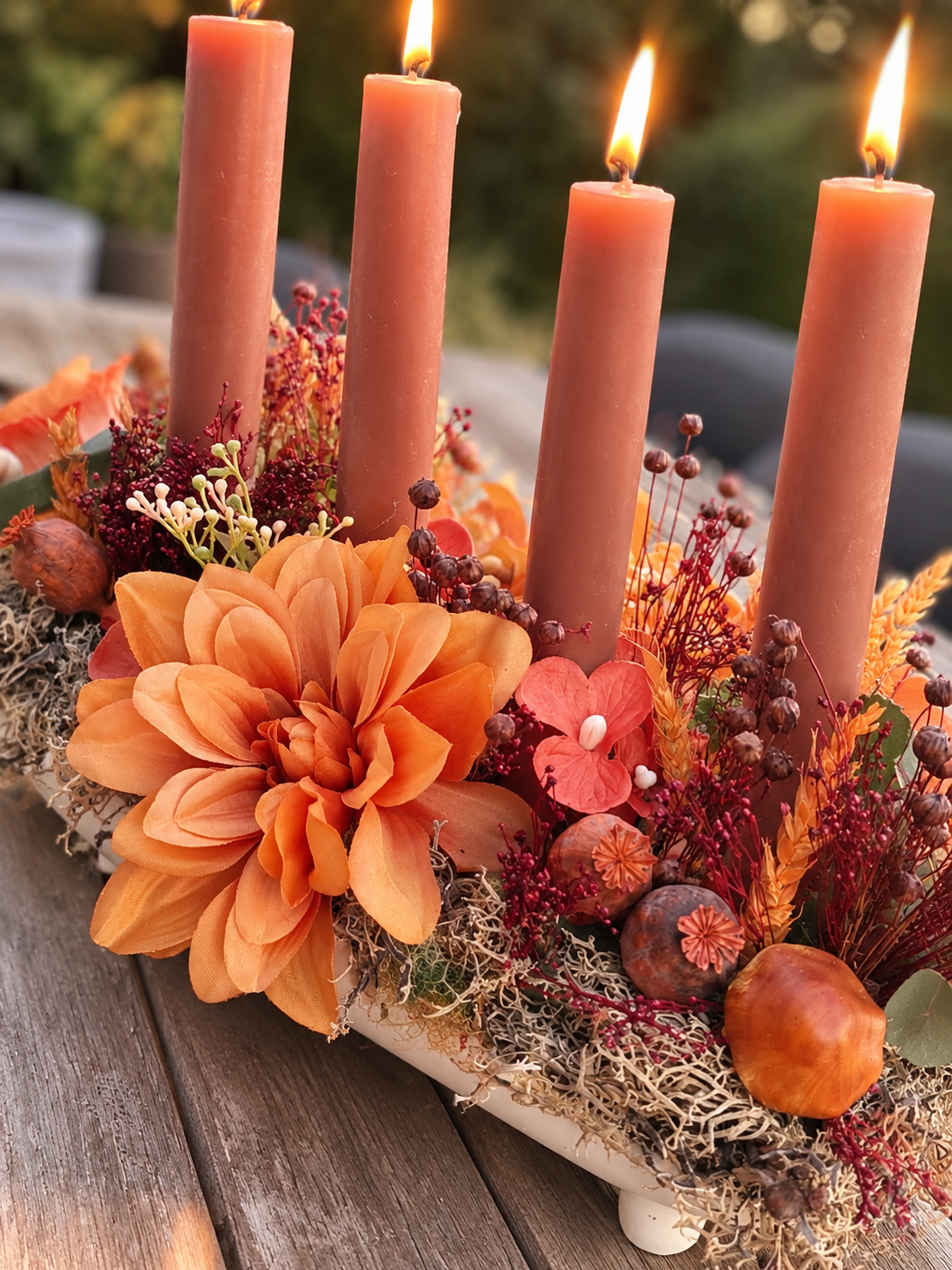 Herfstbloemenworkshop 'kaarsengloed'