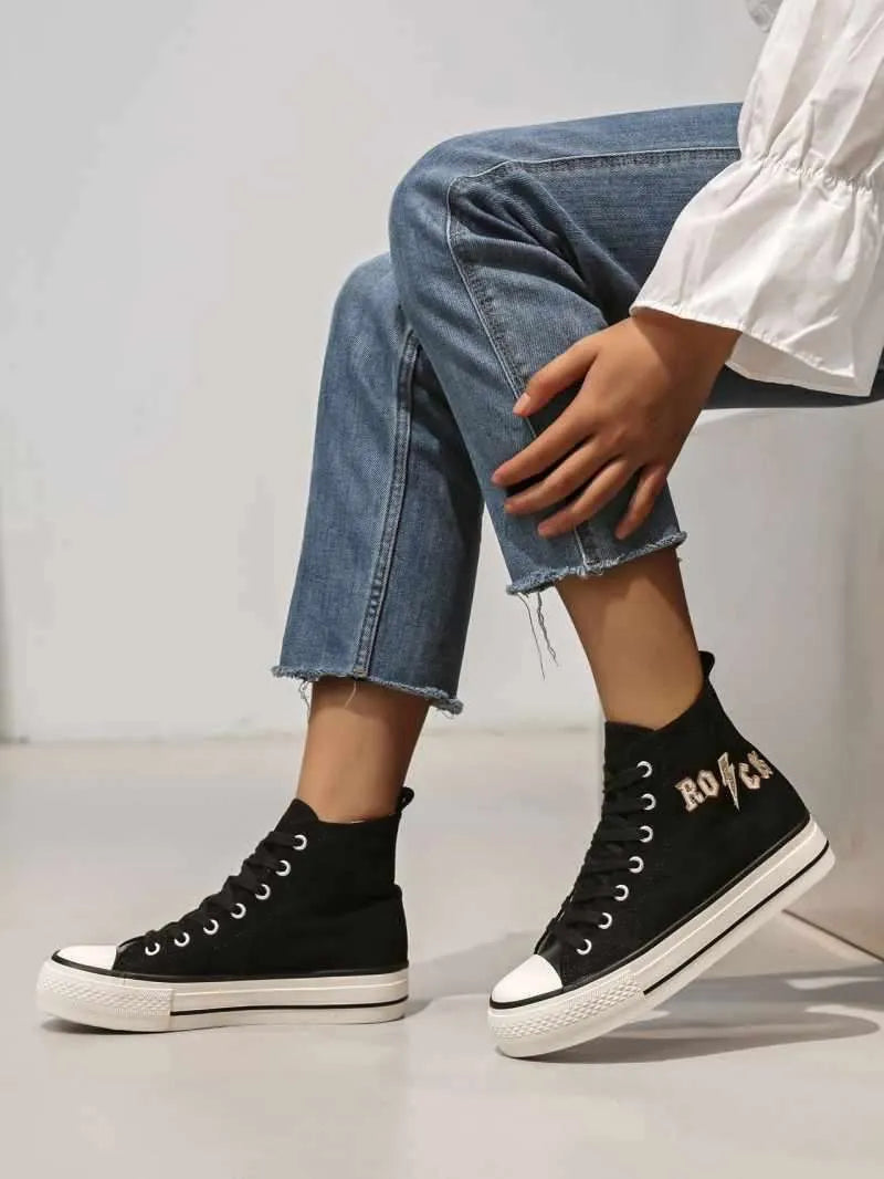 Rock sneakers zwart