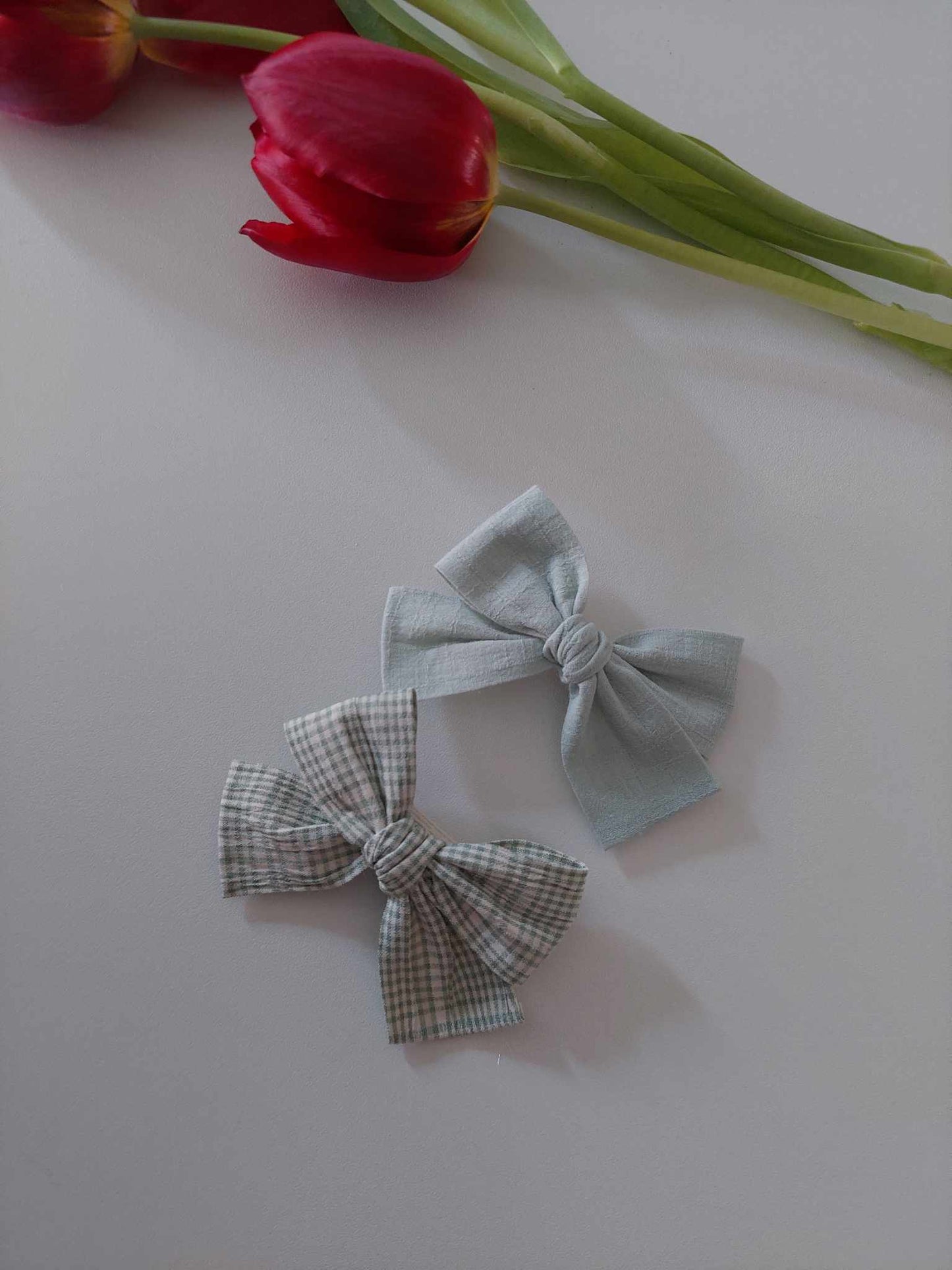 Haaraccessoires - strikjes muntgroen