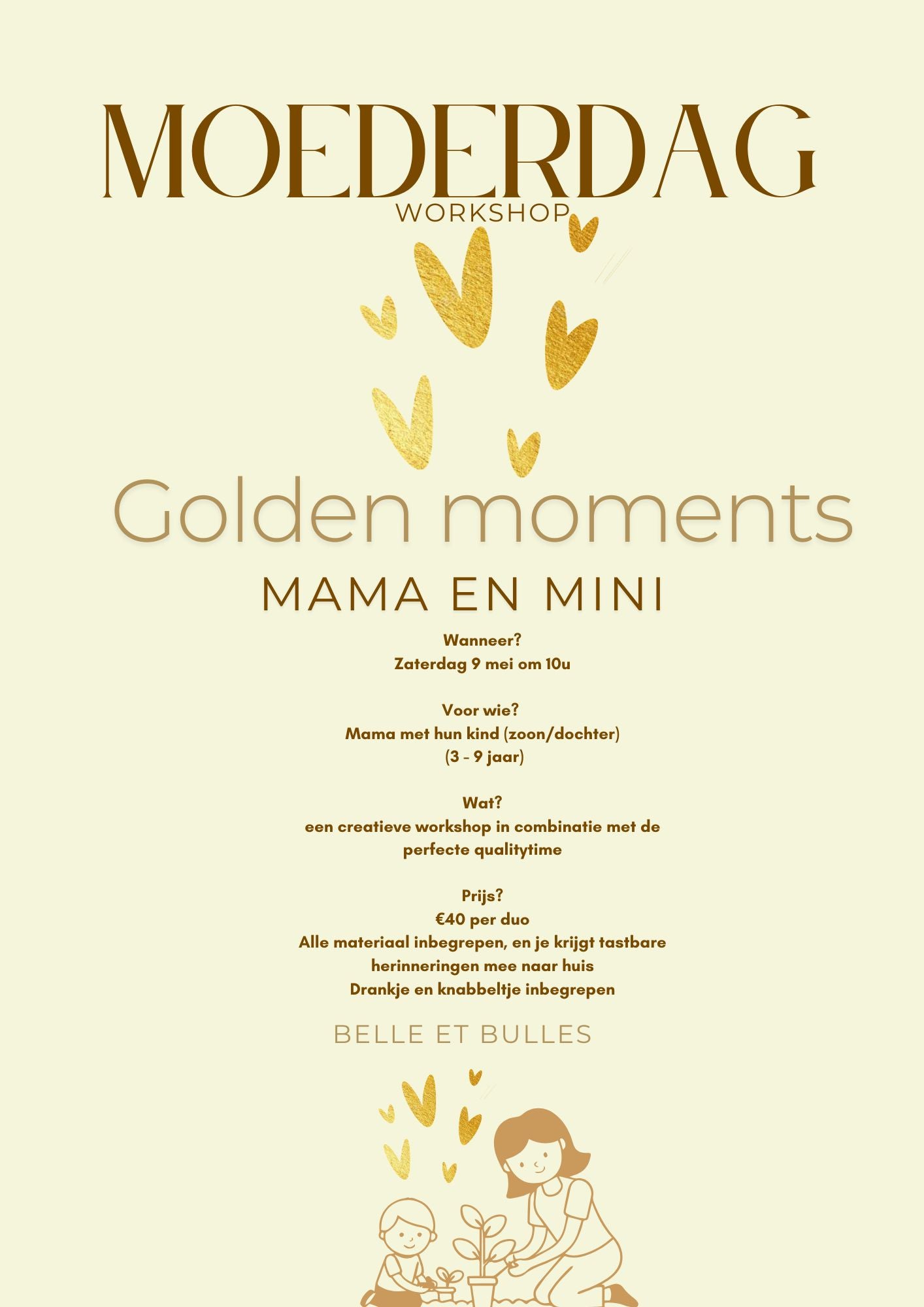 Moederdagworkshop Golden Moments (Mama en mini)