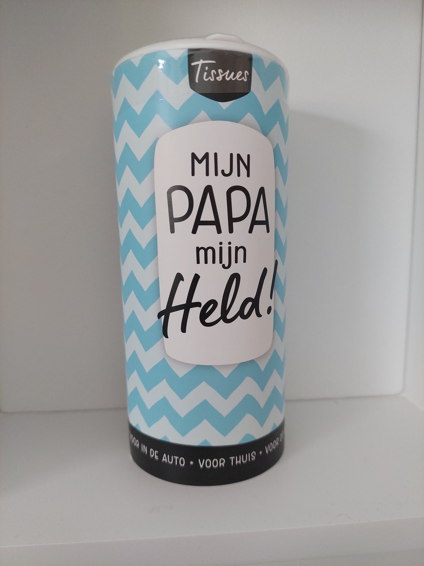 Trekzakdoekjesdoos 'mijn papa mijn held'